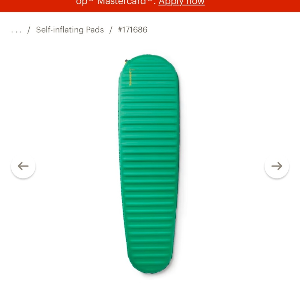 Therm-a-rest Self-Inflating Green Sleeping Pad